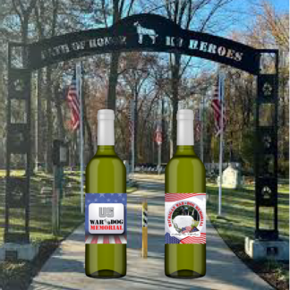 War Dog Memorial Custom Labeled Wine Bottle Fundraiser